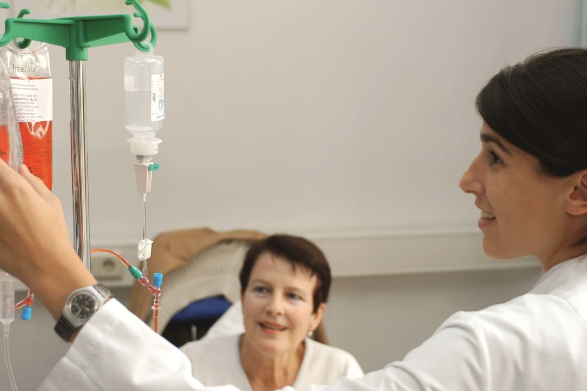 Women receiving therapy at Heidelberg university Hospital